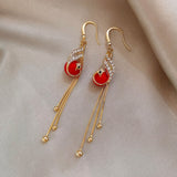 Pendientes Festivos con Perlas Azules