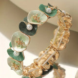 Pulsera Vintage Flores Verdes
