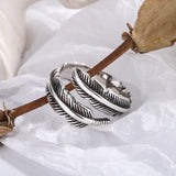 Pluma de un ángel - Anillo conmemorativo ajustable