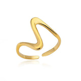 Anillos geométricos en forma de ola
