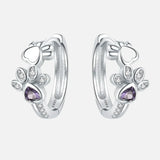 Elixane™ | Pendientes Huggie Huella en Plata