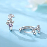 Elixane™ | Pendientes Huggie Huella en Plata
