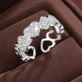 Anillo de Corazones de Cristal