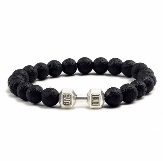 Pulsera de aromaterapia con piedras volcánicas