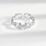 Anillo hueco con cadena en forma de herradura