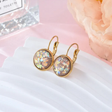 Pendientes de acero inoxidable con lentejuelas y strass