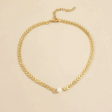 Collar de perlas con cadena para la clavícula