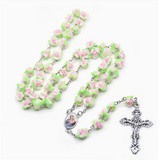 Collar rosario de rosas