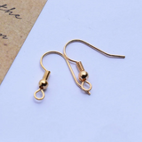 Ganchos para Aretes Bañados en Cobre