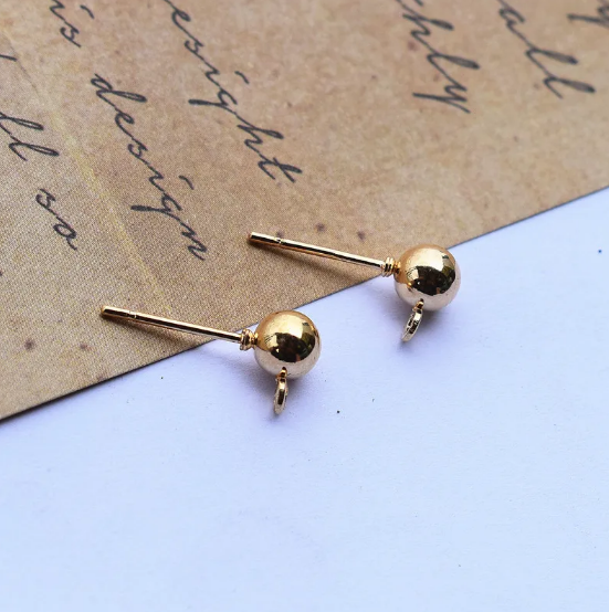 Ganchos para Aretes Bañados en Cobre