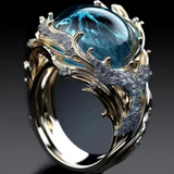 Anillo de diamante en resina
