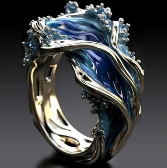 Anillo de diamante en resina