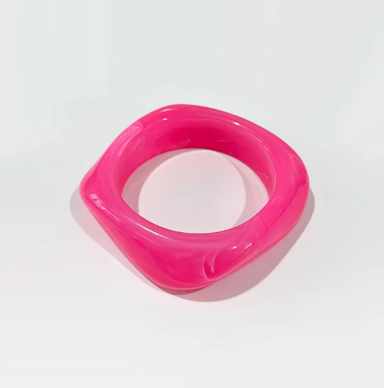 Pulsera Cuadrada Colorida de Acrílico
