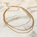 Collar de tres capas de acero inoxidable