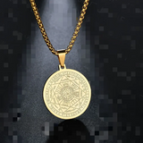 Collar con colgante trítono ángel seis estrellas