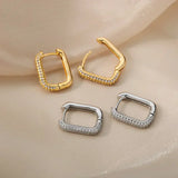 Pendientes cuadrados y circulares Valerie