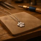 Aldonza™ | Collar Elegante Huella de Plata