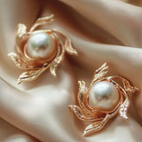 Pendientes de perla en remolino