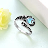 Anillo Manuela con Piedra Lunar
