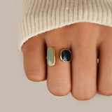 Anillo envolvente de aguamarina
