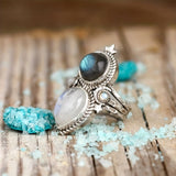 Anillo Rita con piedra lunar