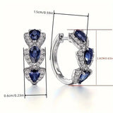 Pendientes de aro con cristal brillante