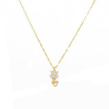 Amaranta | Collar de Gato Chapado en Oro con Circonitas