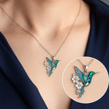 Hermoso collar con colibrí y aretes de regalo – Oferta por tiempo limitado