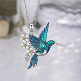 Hermoso collar con colibrí y aretes de regalo – Oferta por tiempo limitado