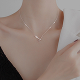 Collar de plata brillante