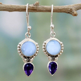 Pendientes Denise con piedra lunar