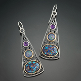 Pendientes Cosmic Boho en plata de ley