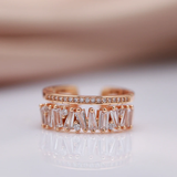 Anillo con corona elegante en oro rosa