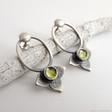 Pendientes vintage con cristales amarillos