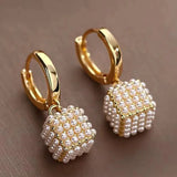 Pendientes Cubic Perlas Zivara