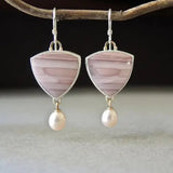 Pendientes Vintage Piedra Rosa