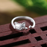 Lía | Anillo Vintage Gatito en Plata