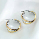 Pendientes boho en plata y oro
