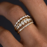 Conjunto de Anillos Vintage Elegantes con Circonita Cúbica