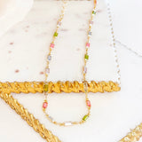 Collar Isabella con piedras CZ multicolores