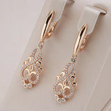Pendientes Elegantes con Zirconia en Oro