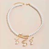 Set de Collar y Aretes de Perlas Naturales