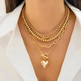 Collar de capas con corazón