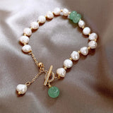 Pulsera Vintage Perlas y Gemas