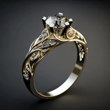 Anillo elegante con zirconia exótica