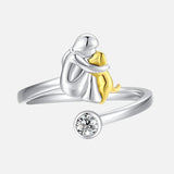 Anillo de Plata Esterlina 925 con Zirconia – Ajustable y Hecho a Mano