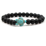 Pulseras Exclusivas con Cuentas de Piedra Natural en Forma de Tortuga