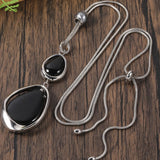 Colgante Vintage Piedra Negra