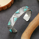 Pulsera vintage bohemia tribal con turquesa