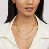 Collar de cadenas en capas estilo Viena